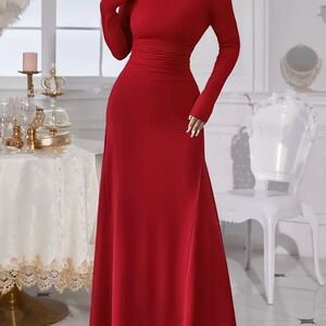 Elegant Red Evening Gown